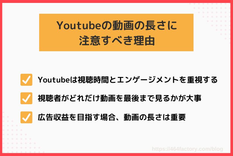 Youtubeの動画の長さに
注意すべき理由