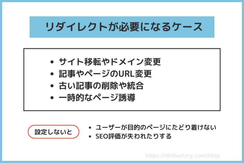 リダイレクトが必要になるケース