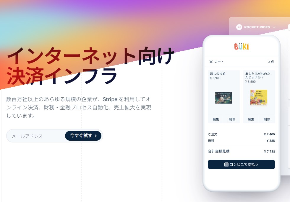 Stripe _top page